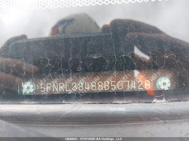 Продажа на аукционе авто 2008 Honda Odyssey Ex, vin: 5FNRL38488B507426, номер лота: 12648031