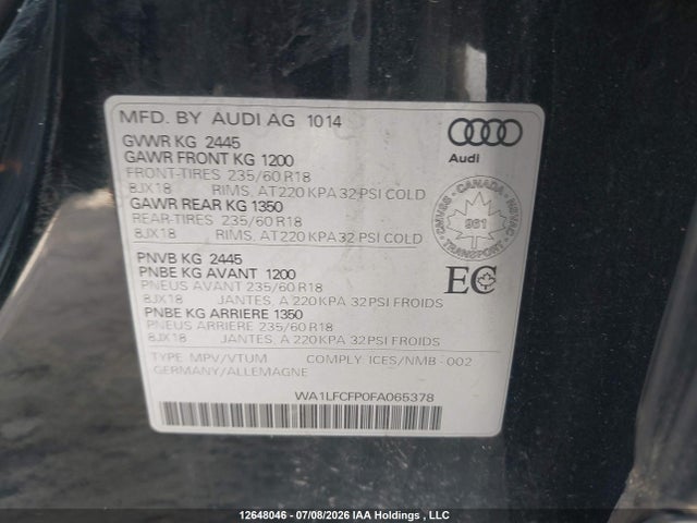 WA1LFCFP0FA065378 Audi Q5 Premium Plus