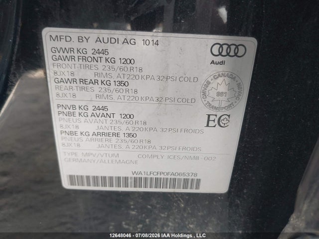 WA1LFCFP0FA065378 Audi Q5 Premium Plus