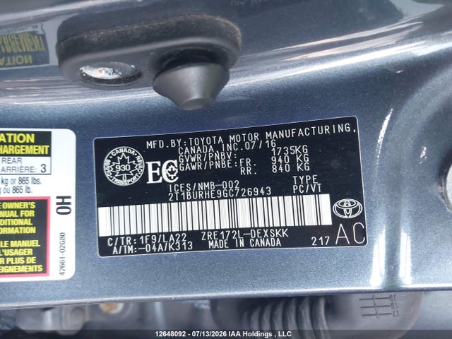 Toyota Corolla S 2016 2T1BURHE9GC726943 Image 20