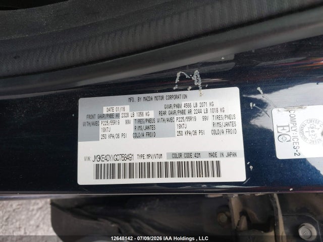 Mazda CX-5 GT 2016 JM3KE4DYXG0768491 Image 9