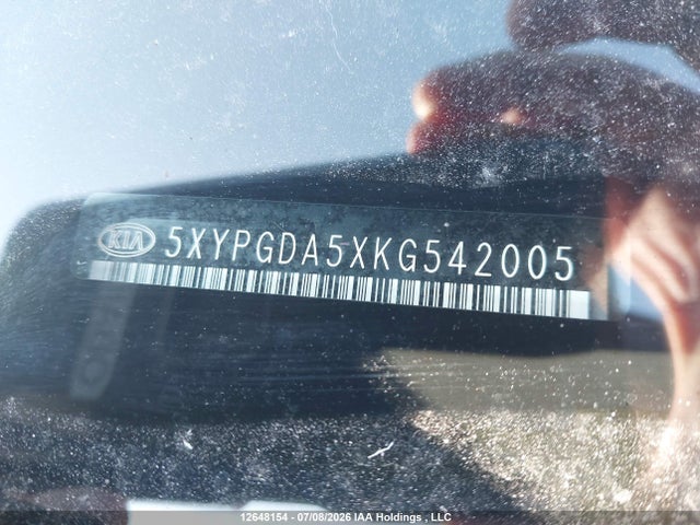 12648154 :رقم المزاد ، 5XYPGDA5XKG542005 vin ، 2019 Kia Sorento Lx/s مزاد بيع