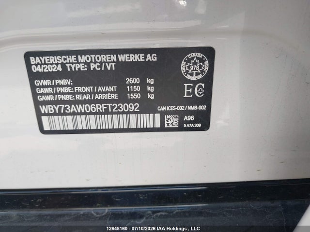 BMW I4 Edrive40 2024 WBY73AW06RFT23092 Image 9