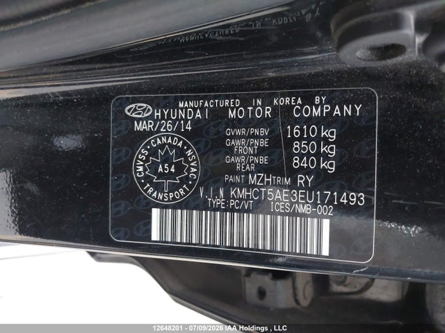 Hyundai ACCENT GL 2014 KMHCT5AE3EU171493 Image 9