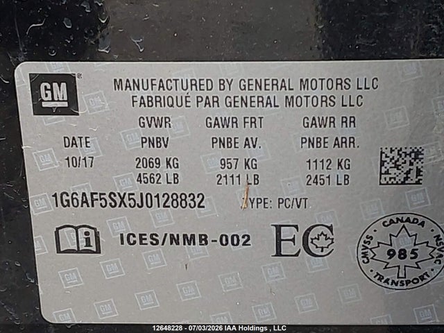 Cadillac ATS LUXURY 2018 1G6AF5SX5J0128832 Image 9