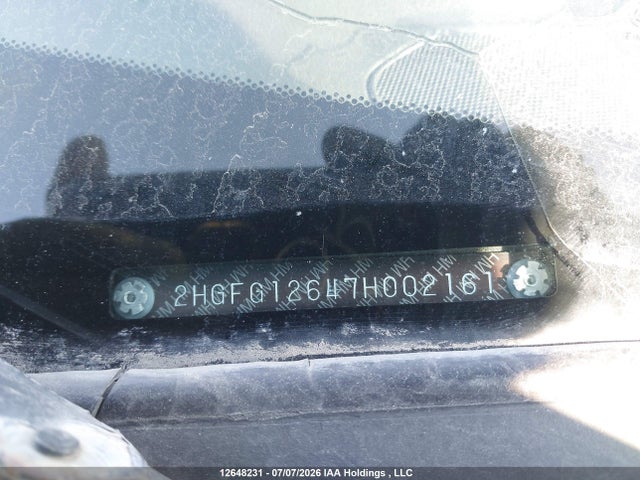 12648231 :رقم المزاد ، 2HGFG12647H002161 vin ، 2007 Honda Civic Lx مزاد بيع