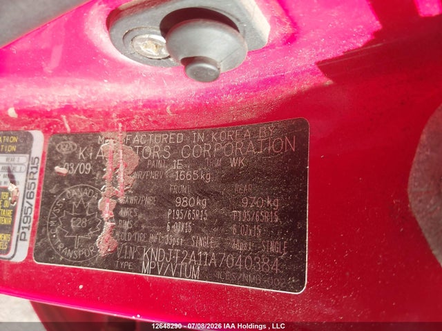 Aukcja sprzedaży 2010 Kia Soul 1.6l, vin: KNDJT2A11A7040384, numer aukcji: 12648290