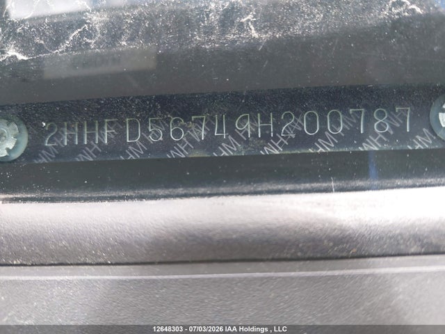 Продаж на аукціоні авто 2009 Acura Csx Technology Package, vin: 2HHFD56749H200787, номер лоту: 12648303
