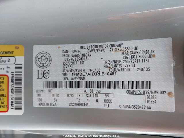 Ford Bronco Big Bend 2024 1FMDE7AHXRLB10481 Image 9