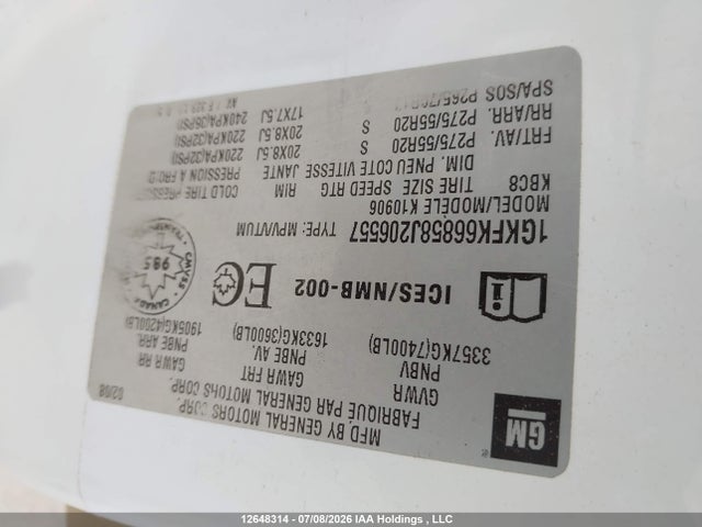Продажа на аукционе авто 2008 Gmc Yukon Xl 1500 Denali, vin: 1GKFK66858J206557, номер лота: 12648314