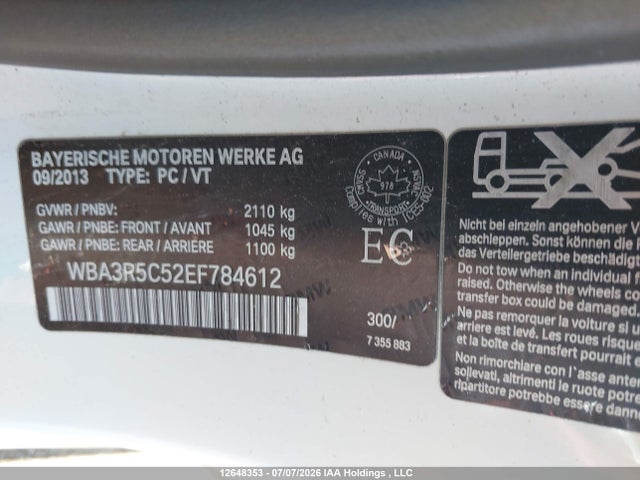 WBA3R5C52EF784612 BMW 435 Xi