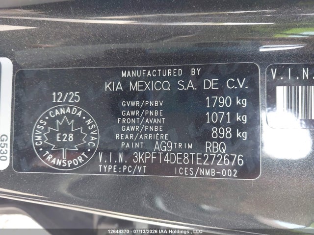KIA K4 Lx/lxs 2026 3KPFT4DE8TE272676 Image 9