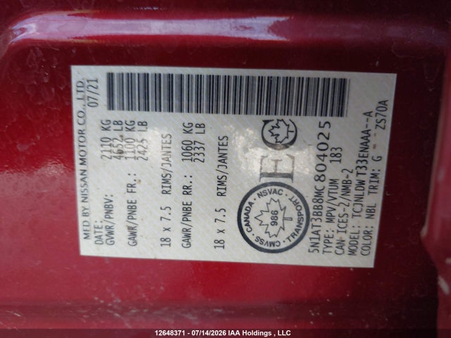 Nissan ROGUE SV 2021 5N1AT3BB8MC804025 Image 19