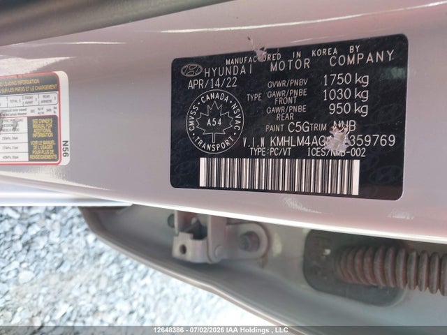 Hyundai ELANTRA SEL 2022 KMHLM4AG4NU359769 Image 16