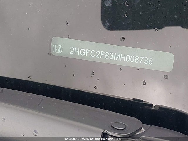 Honda Civic 2021 2HGFC2F83MH008736 Image 18