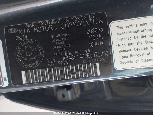 KIA Optima Hybrid Ex/ex Premium 2014 KNAGN4AD7E5075293 Image 20