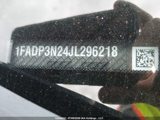 12648432 :رقم المزاد ، 1FADP3N24JL296218 vin ، 2018 Ford Focus مزاد بيع