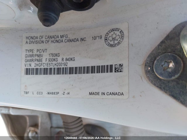 2HGFC1E57LH200192 Honda Civic Si Si