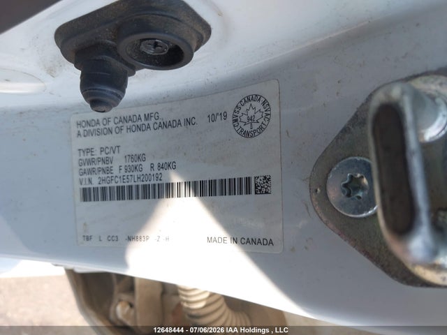 2HGFC1E57LH200192 Honda Civic Si Si