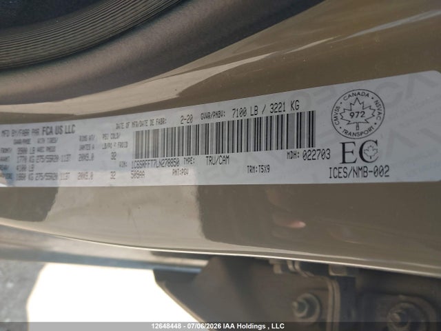 1C6SRFFT7LN278850 RAM 1500 Big Horn/lone Star