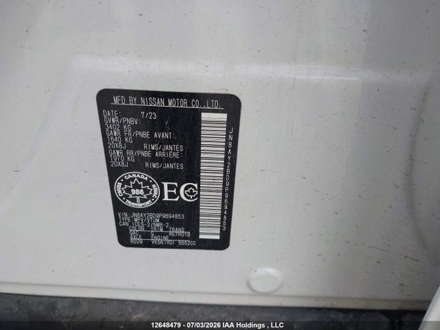 Nissan Armada Sl 2023 JN8AY2BD9P9694853 Image 9