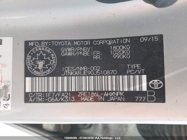 Scion IM 2016 JTNKARJE9GJ510870 Image 9