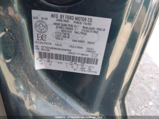 Продаж на аукціоні авто 2010 Ford Super Duty F-250 Srw Lariat/xl/xlt, vin: 1FTSX2B56AEA54769, номер лоту: 12648512