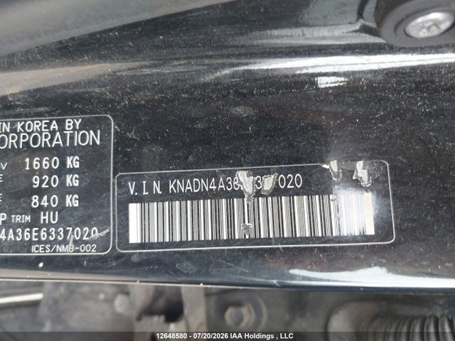 12648580 :رقم المزاد ، KNADN4A36E6337020 vin ، 2014 Kia Rio Ex/ex+/lx/lx+/sx مزاد بيع