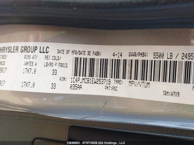 Jeep Cherokee North 2014 1C4PJMCB1EW253719 Image 9