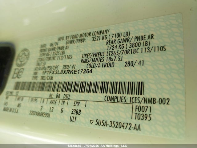 Ford F150 Xlt 2024 1FTFX3L8XRKE17264 Image 18