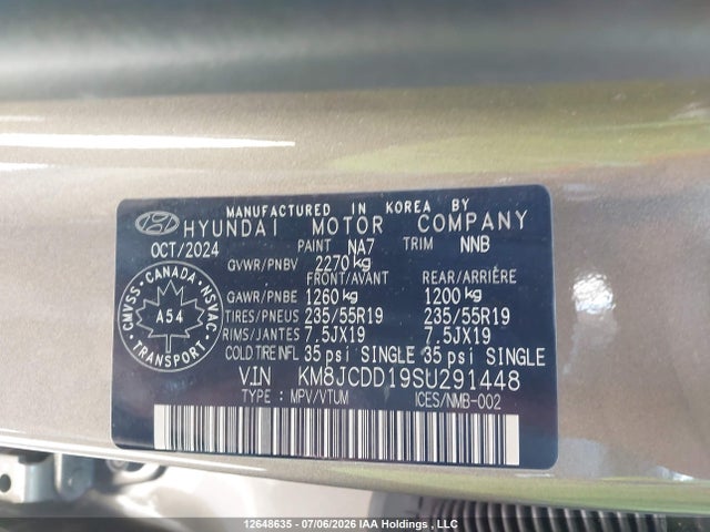 Hyundai Tucson Sel Convenience 2025 KM8JCDD19SU291448 Image 9