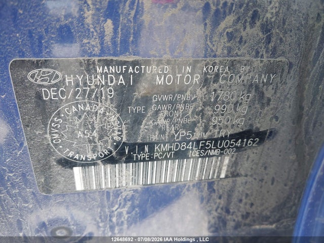 Продаж на аукціоні авто 2020 Hyundai Elantra Preferred Auto Ivt, vin: KMHD84LF5LU054162, номер лоту: 12648692