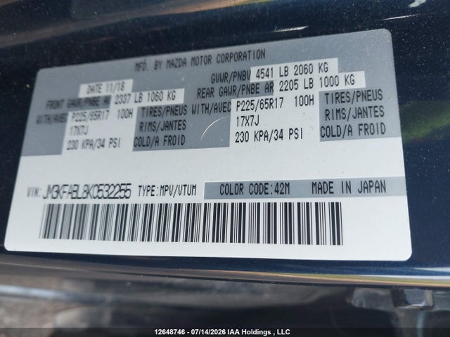 Mazda Cx-5 Gx 2019 JM3KFABL8K0532255 Image 9