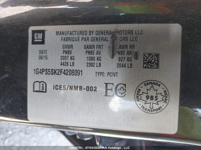 Buick Verano Leather 2015 1G4PS5SK2F4208091 Image 19