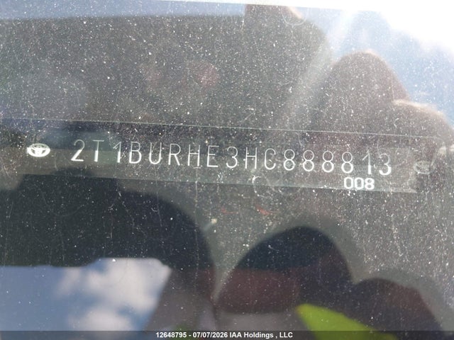 Aukcja sprzedaży 2017 Toyota Corolla L/le/xle/se/xse, vin: 2T1BURHE3HC888813, numer aukcji: 12648795