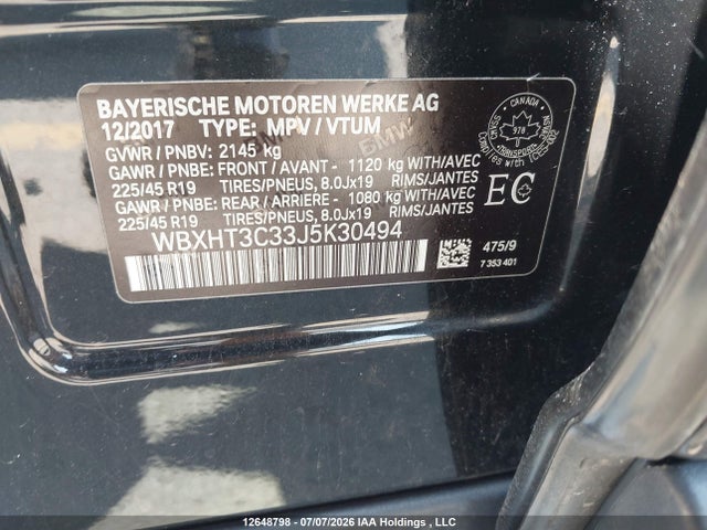 WBXHT3C33J5K30494 BMW X1 Xdrive28i