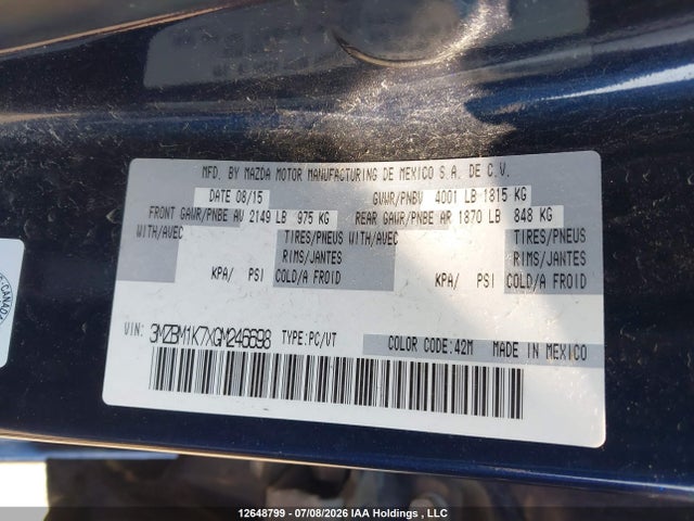 Mazda Mazda3 Gx 2016 3MZBM1K7XGM246698 Image 19