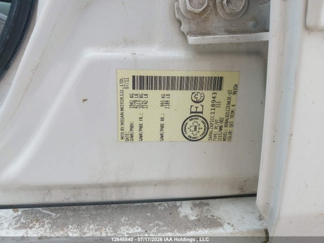 Продажа на аукционе авто 2011 Nissan Altima, vin: 1N4AL2AP1CC118943, номер лота: 12648840