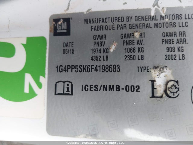 Buick Verano 2015 1G4PP5SK6F4198683 Image 9