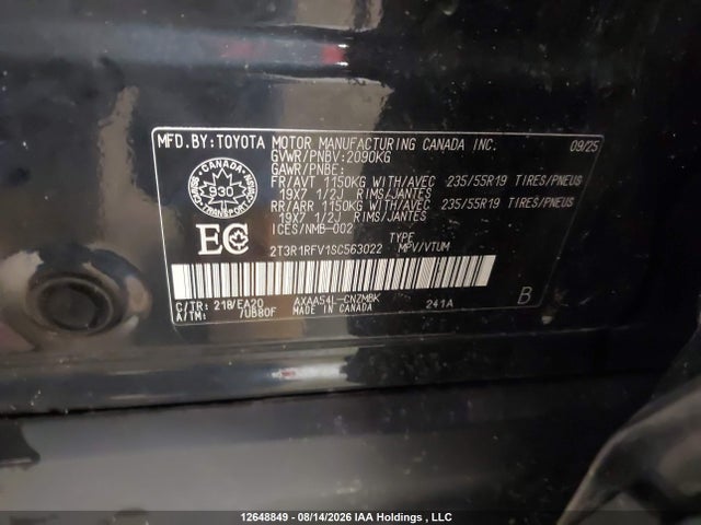 2T3R1RFV1SC563022 Toyota Rav4 Xle/xle Premium