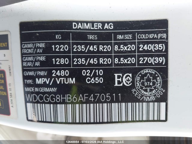 Продаж на аукціоні авто 2010 Mercedes-benz Glk 350 4matic, vin: WDCGG8HB6AF470511, номер лоту: 12648854