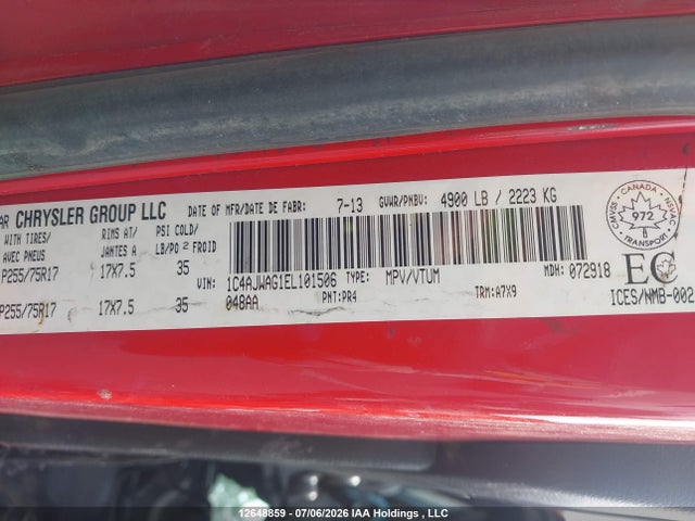 Jeep Wrangler 2014 1C4AJWAG1EL101506 Image 9