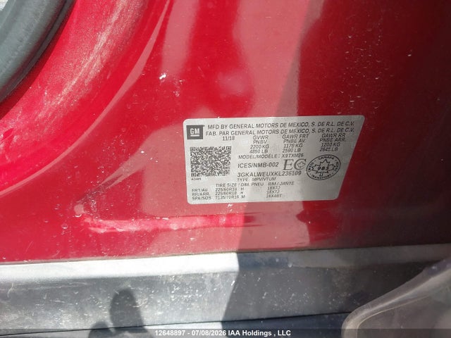 Aukcja sprzedaży 2019 Gmc Terrain Slt Diesel, vin: 3GKALWEUXKL236109, numer aukcji: 12648897
