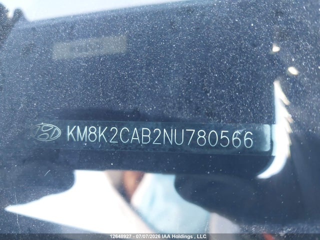 Продаж на аукціоні авто 2022 Hyundai Kona Sel/se, vin: KM8K2CAB2NU780566, номер лоту: 12648927