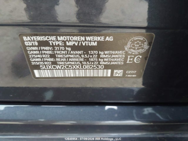 BMW X7 Xdrive40i 2019 5UXCW2C5XKL082530 Image 19