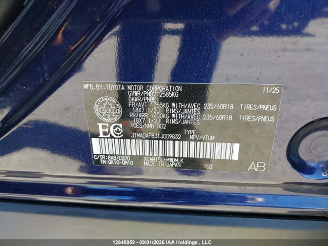 JTMADAFB3TJ009832 Toyota Bz Xle Awd