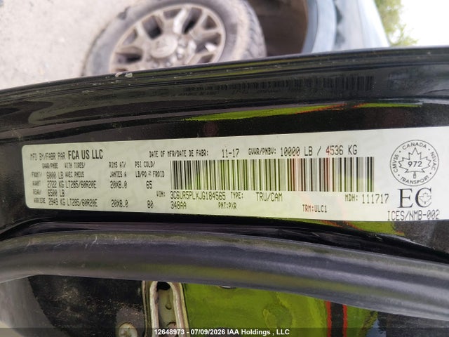 Dodge RAM 2500 2018 3C6UR5PLXJG184565 Image 9