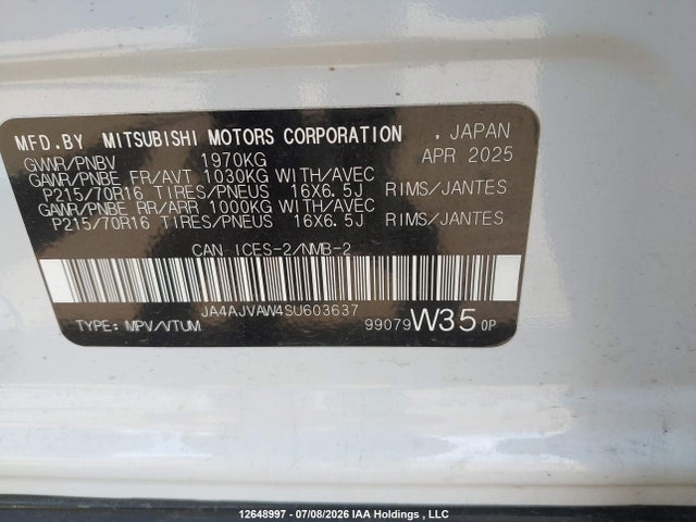 Mitsubishi RVR 2025 JA4AJVAW4SU603637 Image 19