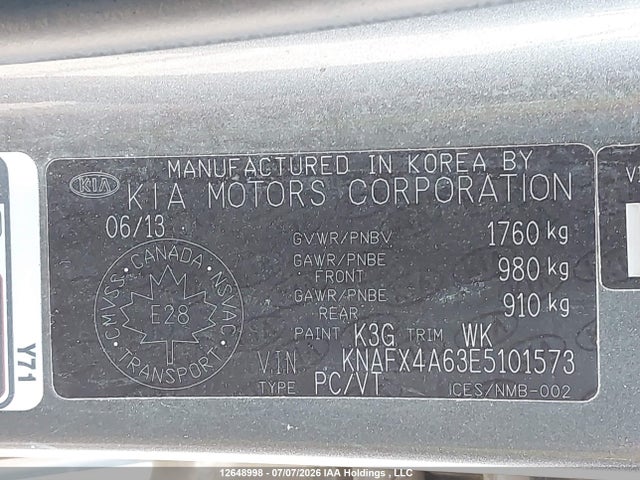 KIA FORTE LX 2014 KNAFX4A63E5101573 Image 9