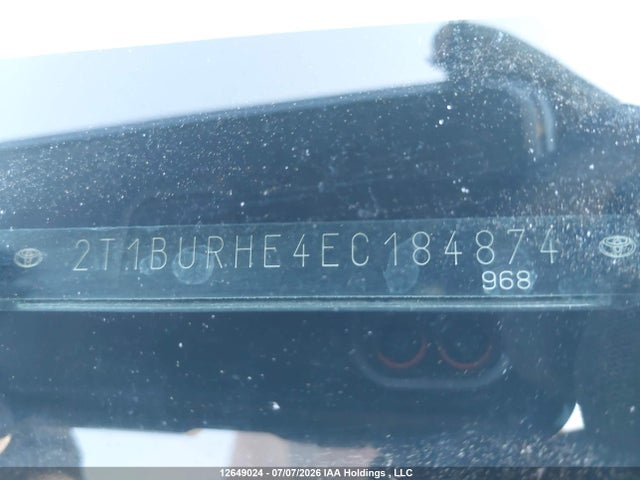 Продажа на аукционе авто 2014 Toyota Corolla L/le/le Pls/prm/s/s Pls, vin: 2T1BURHE4EC184874, номер лота: 12649024